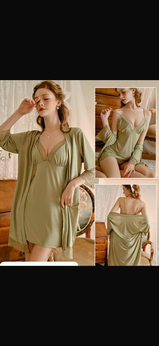 Short Nighty 2pcs nightwear and undergarments