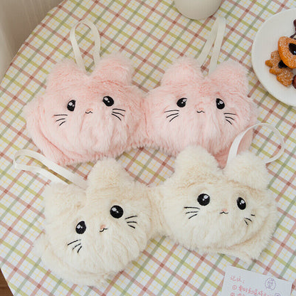 New High Quality Sexy Cute Kitty Anime Soft Plush Design Bra & Panty Set