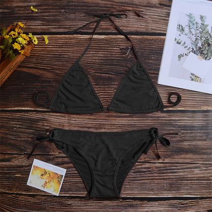 Buy 1 Get 1 Free - Satin Silk Bikini Panties And Bra Set - Multicolor
